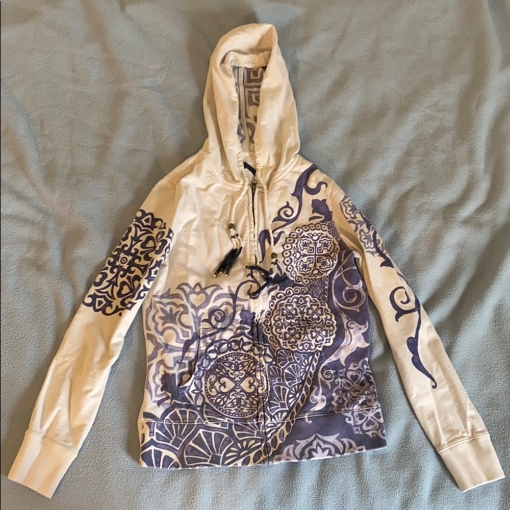 Lucky Brand white/blue hoodie size M for girls